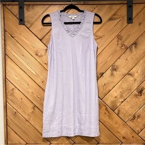 Lavender Sleeveless Dress with Ruffle Neckline Briggs Small